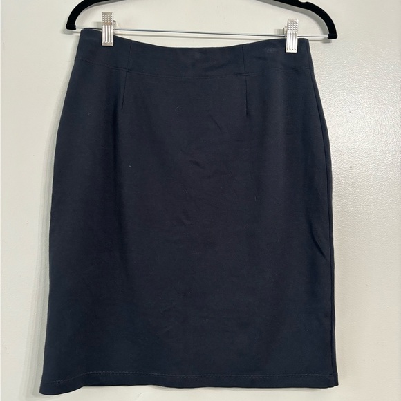 Eileen Fisher Black Pencil Skirt Size PS Short Pull On Stretch - Picture 3 of 5